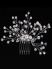 Perlen Hochzeit Kopfschmuck Weiß Kamm Strass Braut Kopfschmuck