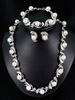 Perlen Hochzeit Schmuck Set Strass Vintage Braut Armband Ohrringe Halskette Set 3 Stück