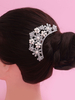 Perlen Kamm Hochzeit Kopfschmuck Silber Braut Haarschmuck