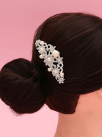 Perlen Kamm Silber Hochzeit Kopfschmuck Braut Haarschmuck