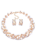 Perlenkette kurz Perlenschmuck Set Braut Multi-Strang