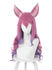 Pfirsich Cosplay Perücke League Of Legends Ahri Hitzebeständige Faser Perücke Cosplay Perücken