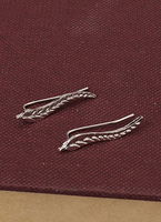 Pin-Leaf Silber Ohr durchbohrt Ohr Crawler für Frauen