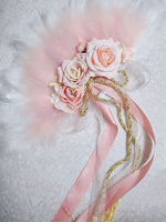 Pink Lolita Zubehör Blumen Federn Poly Cotton Blend Zubehör Sonstiges