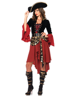 Piraten Kostüm Kleid Frauen schwarz Karneval Kostüm Polyester Kleiderhut Karneval Kostüme