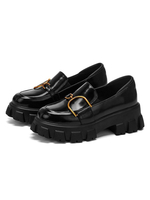 Plateau-Loafer für Damen in Schwarz