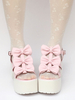 Plattform-Lolita-Sandalen-rosa Bögen süße Lolita Schuhe