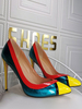 Plus Size High Heels für Frauen Cyan Blue Pointed Hee Stiletto Absatz Patent PU Lesather Fashion High Heels