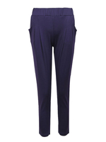 Plus Size Hose für Frauen Deep Blue Oversized Polyester Casual Pants