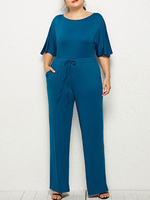 Plus Size Jumpsuit für Frauen Kurzarm Oversized Jumpsuit