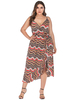 Plus Size Kleid für Frauen Träger Hals Ärmellos Asymmetrisches langes einteiliges Kleid