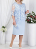 Plus Size Kleid Frauen Tüll Halbarm Mutter Kleid