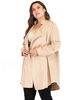 Plus Size Mantel für Frauen Fleisch Farbe Stehkragen Langarm Baumwolle Polyester Atmungsaktiv Übergroße Mäntel
