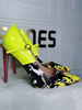 Plus Size Pumps für Frauen Spitzspitze Stöckelabsatz Mode Patent PU Leder Gelb High Heels