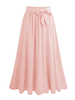 Plus Size Rock für Frauen Plissee Schleifen Lace Up Chiffon Langer Rock