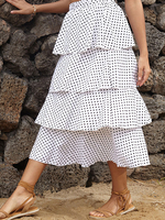 Polka Dot Tiered Skirt Rüschen Sommerrock