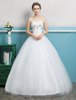 Prinzessin Ballkleid 2021 Hochzeit Kleider Trägerloser Tüll Elfenbein Friesen Fußboden Länge Braut Kleid
