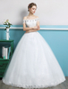 Prinzessin Ballkleid Brautkleider aus der Schulter Strass Kette Spitze Perlen Elfenbein bodenlangen Brautkleid