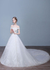Prinzessin Günstiges Brautkleider aus der Schulter Spitze Strass Sweetheart Elfenbein Günstiges Brautkleidern mit Zug