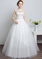 Prinzessin Hochzeitskleid Elfenbein herzförmiger Illusion Ausschnitt bodenlangen Braut Kleid mit Strass Blumen Ausschneiden