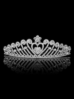 Prinzessin Krone Hochzeit Tiara Braut Kopfschmuck Strass Royal Haarschmuck