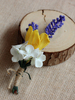 Prom Boutonniere Gelbe Synthetische Hochzeitsblumen