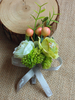 Prom Boutonniere Grüne synthetische Hochzeitsblumen
