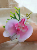 Prom Boutonniere Rosa Synthetische Hochzeitsblumen