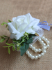 Prom Corsage Hochzeit Handgelenk Corsage Perlen Armband Hand Blumen