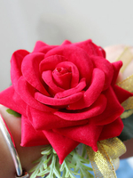 Prom Corsage Red Hochzeit Handgelenk Corsage Brautjungfer Hand Blumen