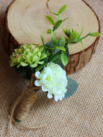 Prom Flower Boutonniere Grün Hochzeitszubehör