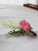 Prom Flower Boutonniere Rosa Synthetische Hochzeitsblumen