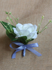 Prom Flower Boutonniere Weiße Buchstaben Bänder Synthetische Hochzeit Blumen