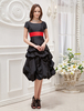 Prom-Kleid aus Taft in Schwarz