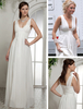 Promi-Kleider Gossip Girl Low Cut Empire-Taille Satin Chiffon Maxi Celebrity Dress
