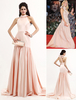 Promi-Kleider Plissee Bow Filmfestival in Venedig Kleid mit Neckholder