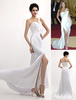 Promi-Kleider reizvolle weiße elastische Gewebe Satin eine Schulter Gossip Girl Mode Kleid