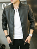 PU Herrenlederjacke 2020 Zip Slim Fit Short Bomber-Jacke für Männer