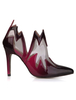 PU Leder Booties Frauen zeigte Zick-Zack-Ombre semitransparente kurze Stiefel