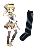 Puella Magi Madoka Magica Tomoe Mami Cosplay Schwarze Baumwolle Kniestrümpfe Anime Cosplay Socken