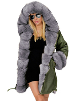 Puffer Coats Hooded Zipper mit langen Ärmeln Oberbekleidung