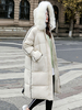 Puffer Mäntel ecru weiß Wind-Proof Kapuzen Taschen Reißverschluss Langarm Oberbekleidung