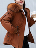 Puffer-Mäntel Ecru White Warmth Preservation Kapuzen-Knöpfe Reißverschluss mit langen Ärmeln Übergroße Oberbekleidung