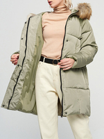 Puffermäntel Jäger Grün Mit Kapuze Reißverschluss Lange Ärmel Casual Winter Oberbekleidung
