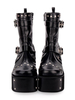 Punk Lolita Boots Rivet Metallic Buckle Platform Schwarze Lolita Schuhe