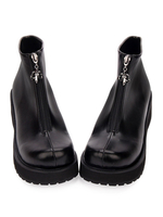 Punk Lolita Schuhe Metallic Zipper Plattform High Top Lolita Ankle Boots