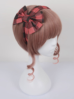 Punk Lolita Stirnband Metall Maria Barack rot Chiffon Bow Lolita Kopfbedeckung KC
