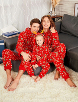 Pyjamas Familien Rot Printed Overalls für Frauen Faschingskostüme