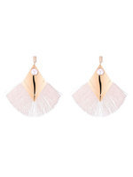 Quaste Ohrringe Fringe Pearl Metall überbackene Ohrringe Statement Schmuck