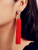 Quaste Ohrringe Red Fringe Statement Ohrringe Frauen Schmuck